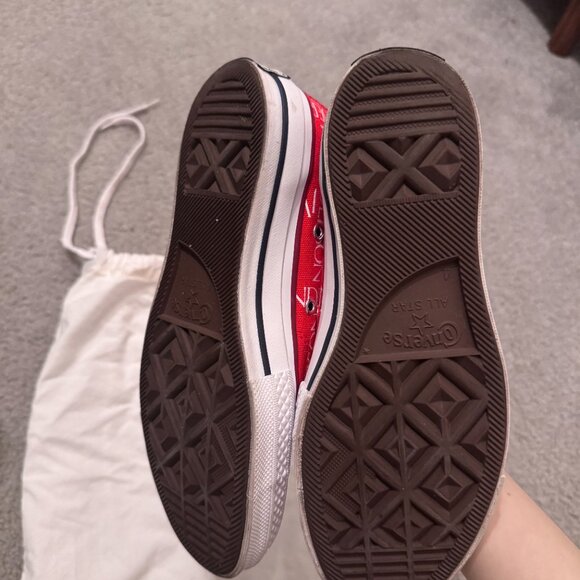 Converse Chuck Taylor All Star 70 Hi Grid JW Anderson Red - Picture 2 of 3